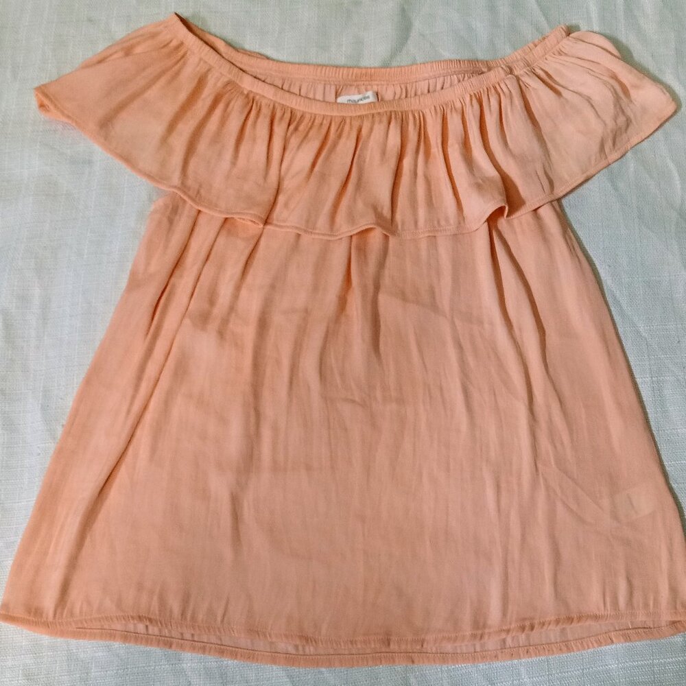 Women's Peach Knit Top Sleeveless/ Off Shoulder by Maurice's Size Medium